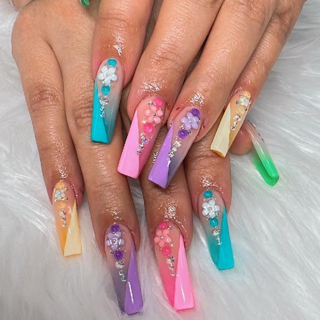Colorful nail art